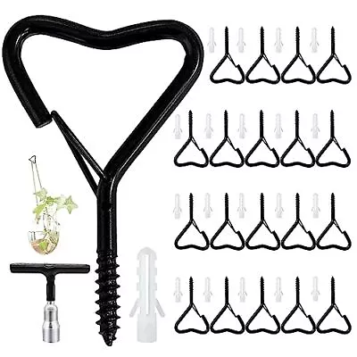 Ticway 20 Pack Q-Hanger Hooks Screw Hooks For Outdoor String Lights Heart Lov... • £18.99