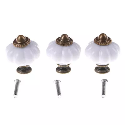 2X White Vintage Style Door Knobs Cabinet Drawer Cupboard Kitchen Pull HandlBAW • $15.98