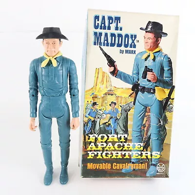 Vintage Marx Captain Maddox Fort Apache Fighters Movable Cavalryman 12  Figure • $65