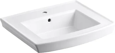 KOHLER K-2358-1-0 Archer Pedestal Bathroom Sink Basin With Single-Hole Faucet • $165
