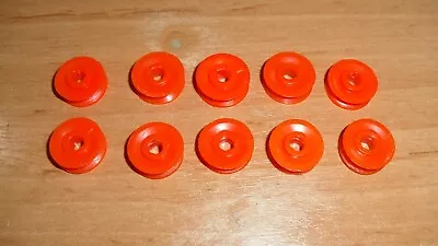Meccano Ten Pulley For Triflat Axle 15mm Orange Part A523 Used • £2