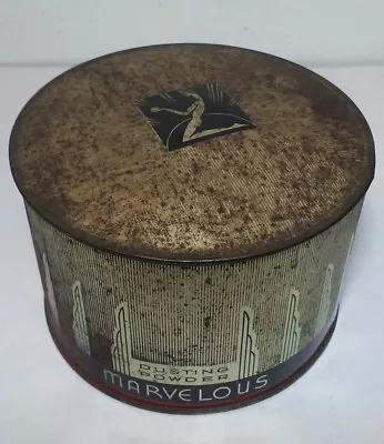 Vintage Marvelous Dusting Powder Richard Hudnut New York Tin  • $20