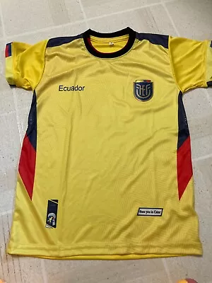 Ecuador National Soccer Team Jersey Yellow Qatar 2022 Sz 32 • $39.50