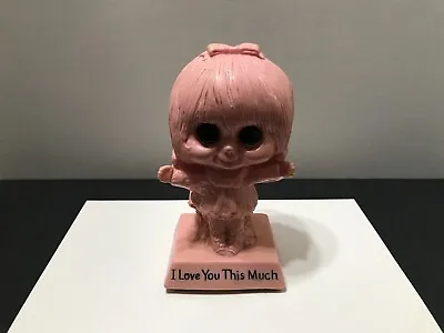 Vintage 1970 Russ Berrie & Co. - Sillisculpts - I Love You This Much Pink Figure • $17.99