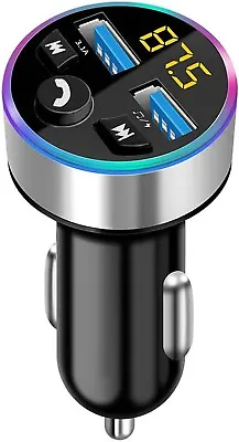 Car Wireless Bluetooth FM Transmitter MP3 Player USB Car Charger Adapter UK • £6.99