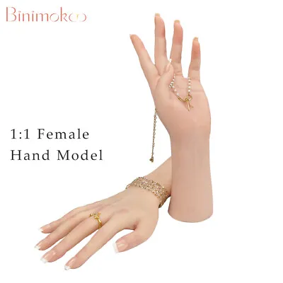 Silicone Female Hand Model Simulation Model Fake Mannequin Display Jewelry Prop • $70.40