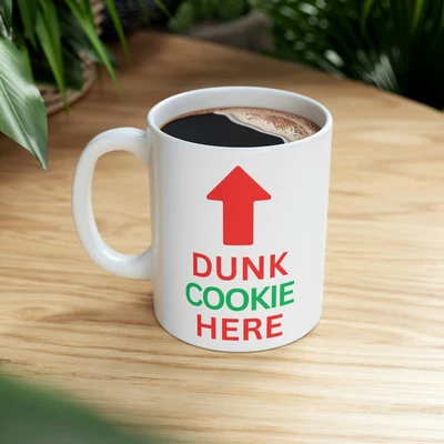£17.50 • Buy Dunk Cookie Here 11 Oz Ceramic Coffee Mug | Christmas Holiday Gift| Gift For Mom