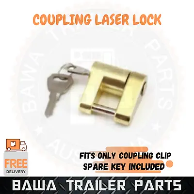 $16.95 • Buy Coupling Laser Lock Hitch Lock Caravan Off Road Tregg Pin Lock Trailer Pad Lock