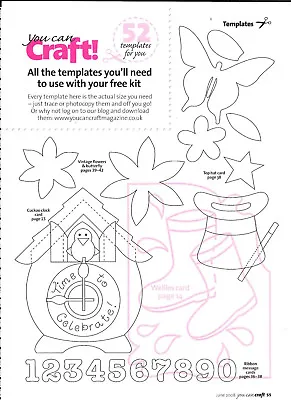 £1.30 • Buy  52 Templates From June 2008 You Can Craft Magazine.