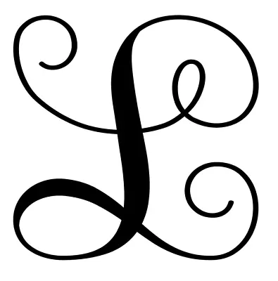 Scroll Monogram Letter L Vinyl Decal Sticker For Home Cup Mug Car Wall A1051 • £7.71