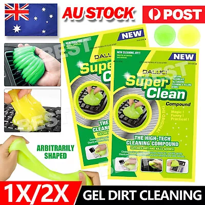 UP 2x Gel Dirt Cleaning Slime Super Clean Magic Car Laptop Keyboard Home Cleaner • $7.95