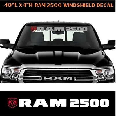 Ram 2500 Windshield Decal Sticker RED White Logo Vinyl  American Muscle Truck US • $23.79