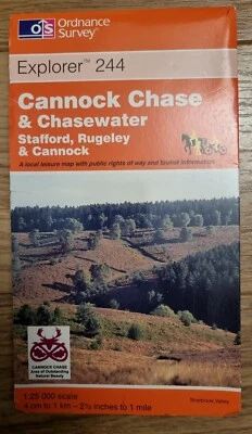 £5.45 • Buy Cannock Chase & Chasewater Explorer Map 244, Ordnance Survey