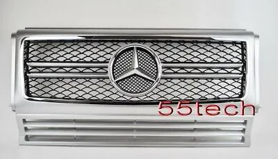 Mercedes G Class W463 Grille Grill G500 G55 90~18 AMG Silver Black Mesh SL BK A2 • $189.95