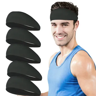 1/3/5pcs Men Women Sweat Band Elastic Running Sport Non Slip Athletic Headband • $5.89