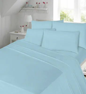 100% EGYPTIAN COTTON  EXTRA DEEP 12  (30CM) Fitted Sheet Bedding Set All Size • £9.99