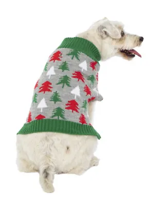 $12.89 • Buy Dog Sweater Christmas Trees Size Large