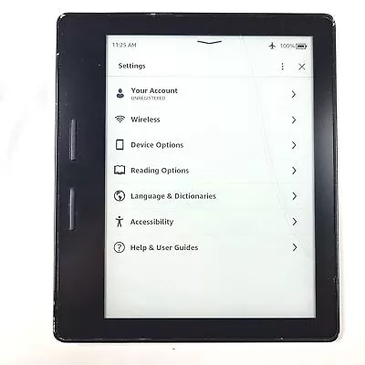 Amazon Kindle Oasis 4GB (8th Gen) E-Reader Black 6  Wi-Fi - READ!!! • $74.88