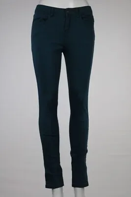 I Love H81 Womens Jeans Size 26 Teal Blue Skinny Pants Colored Cotton China • $24.99