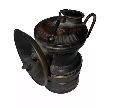 Antique Auto-Lite Universal Lamp Co Coal Miner Carbide Lamp Made USA C1918-1935 • $68.30