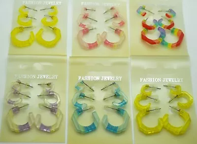 Wholesales Lots 18 Pairs/6 Card  Multi Pairs Mixed Color Styles Fashion Earrings • $9.99