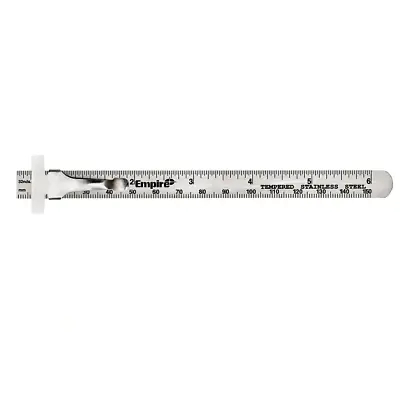 6 Inch Pocket Ruler Stainless Steel  • $4.99