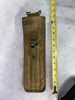 Vintage US Pre WWII Cleaning Rod Case M1-C6573A Khaki Canvas W/ Belt Hook NOS • $25