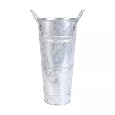 1PC Tin Flower Bucket Creative The Office Decor Vase Galvanized Sheet Vase • $11.11