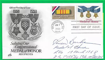 Paul Bucha Medal Of Honor Recipient SIGNED MOH First Day Cover STUNNING & SHARP! • $29
