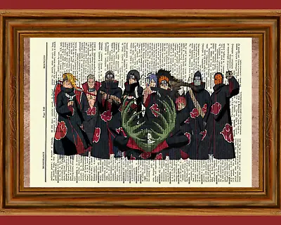 $5.98 • Buy Naruto Akatsuki Anime Dictionary Art Print Picture Poster Itachi Pain Hidan