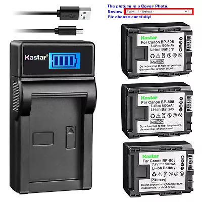 BP-808 CG-800 Battery Or LCD Charger For Canon HF G10 HF G20 XA10 XA10 HD • $10.99