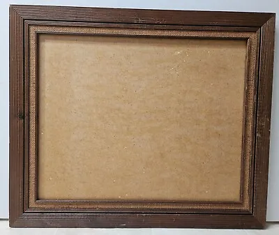 Pair Of Vintage 1970's Wood And Burlap Picture Frames • $25.99