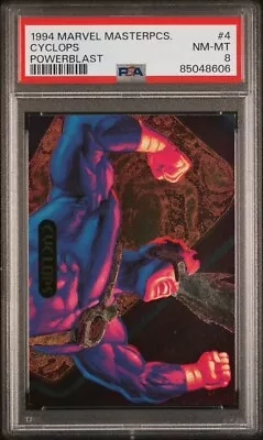 1994 Fleer Marvel Masterpieces PowerBlast Cyclops #4 PSA 8 NM-MINT • $20