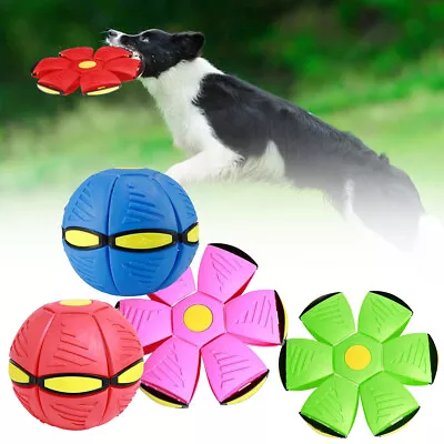 Flying Saucer Ball Strange Deformation Frisbee Outdoor Pet Dog Toy Decompression • $11.39