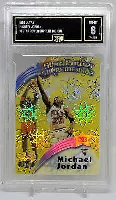 Michael Jordan 1997-98 Fleer Ultra Star Power Supreme #1 GMA 8 NM-MT Very Rare ! • $3000