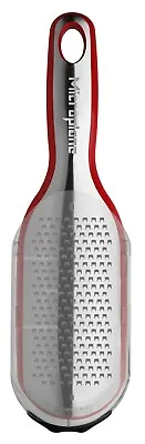 Microplane Elite Series Red Coarse Blade Cheese Grater With Measuring Cup Cover • $18.99