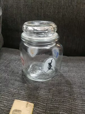 Rare Vintage Duraglas Jar With Lid Country Home Decals • $13.99