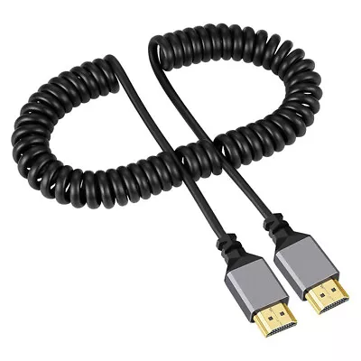 HDMI2.0 To HDMI2.0 4K Male To Male Stretch Coiled Cable For HDTV Computer • $9.19