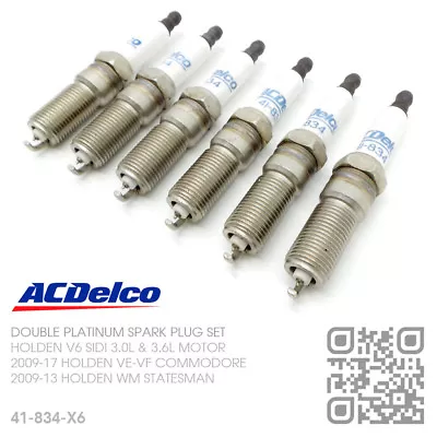 Acdelco Platinum Spark Plugs V6 Sidi 3.6l Motor [holden Wm Statesman/caprice] • $95.50