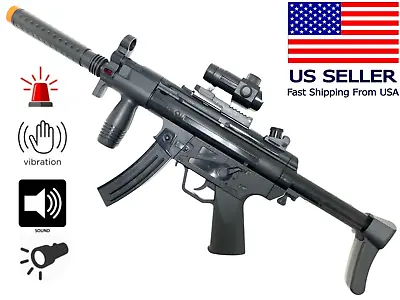 Battery Super Electric MP5 Style Toy Gun Light Sound Vibration Flash Gift Boys • $24.99