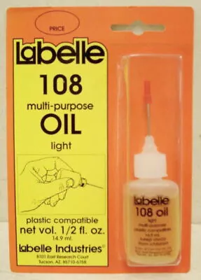 LaBelle 108 Multi-Purpose Light Weight Oil - 14.9 Ml. Bottle • $9.50