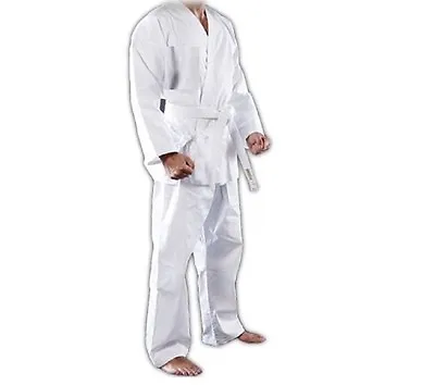 Karate Aikido Suit With Belt Taekwondo Martial Student Uniform Polycotton Maxx W • £14.99