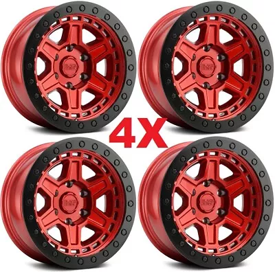 $1295 • Buy 20 Candy Red W/ Black Lip Wheels Rims Rhino Reno Fuel Method