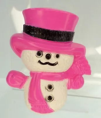 70s VTG (J) Avon Fragrance Glace Pin Pal - Wee Willy Winter Snowman - Christmas • $10.62