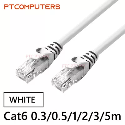 Wholesale Cat6 Ethernet Network Cable LAN Router Internet Data Patch Lead White • $3.95