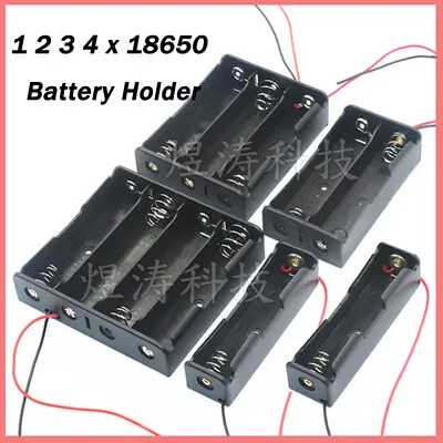 18650 Battery Holder Box Case 1 2 3 4 Cell Position Wired Box - High Quality • £3.95