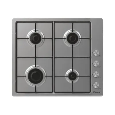 Candy CHW6LPX - 60cm 4 Burner Gas Hob With Easy Clean Pan Supports - St/Steel • £89.99