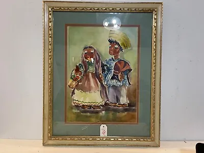 $225 • Buy Vintage “The Nutman” Colored Lithograph Framed 11/250 Signed Seymour Rosenthal