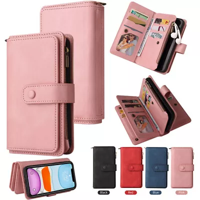 For OPPO A78 A76 A54 A17 A15 Reno8T Magnetic Flip Leather Wallet Card Case Cover • $22.88