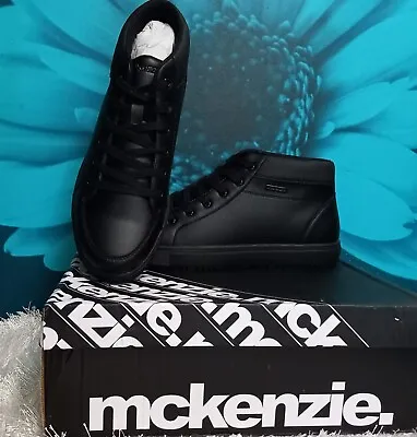 McKenzie Spencer Black Low-Top Trainer Shoes (Multiple Sizes Available) • £42.50